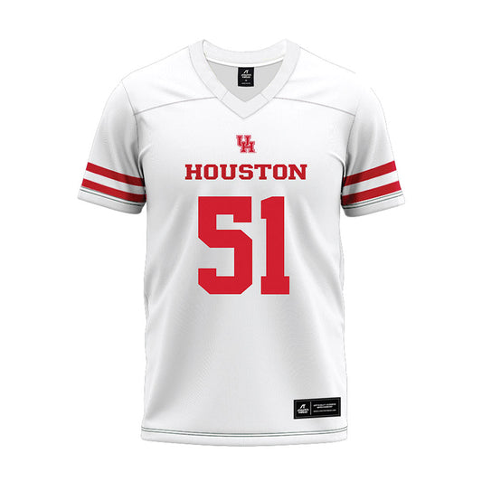 Houston - NCAA Football : Hunter Jones - White Premium Football Jersey-0