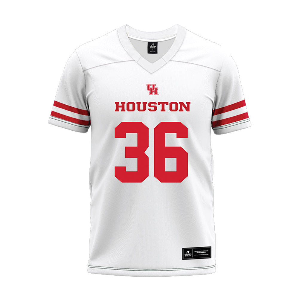 Houston - NCAA Football : Liam Riley - White Premium Football Jersey-0
