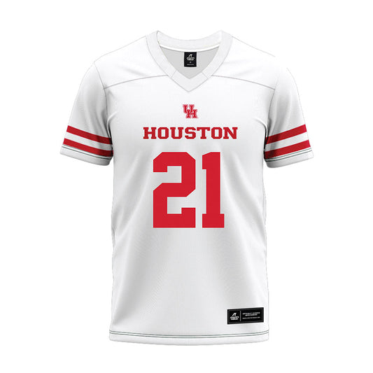 Houston - NCAA Football : Makhi Hughes - White Premium Football Jersey-0
