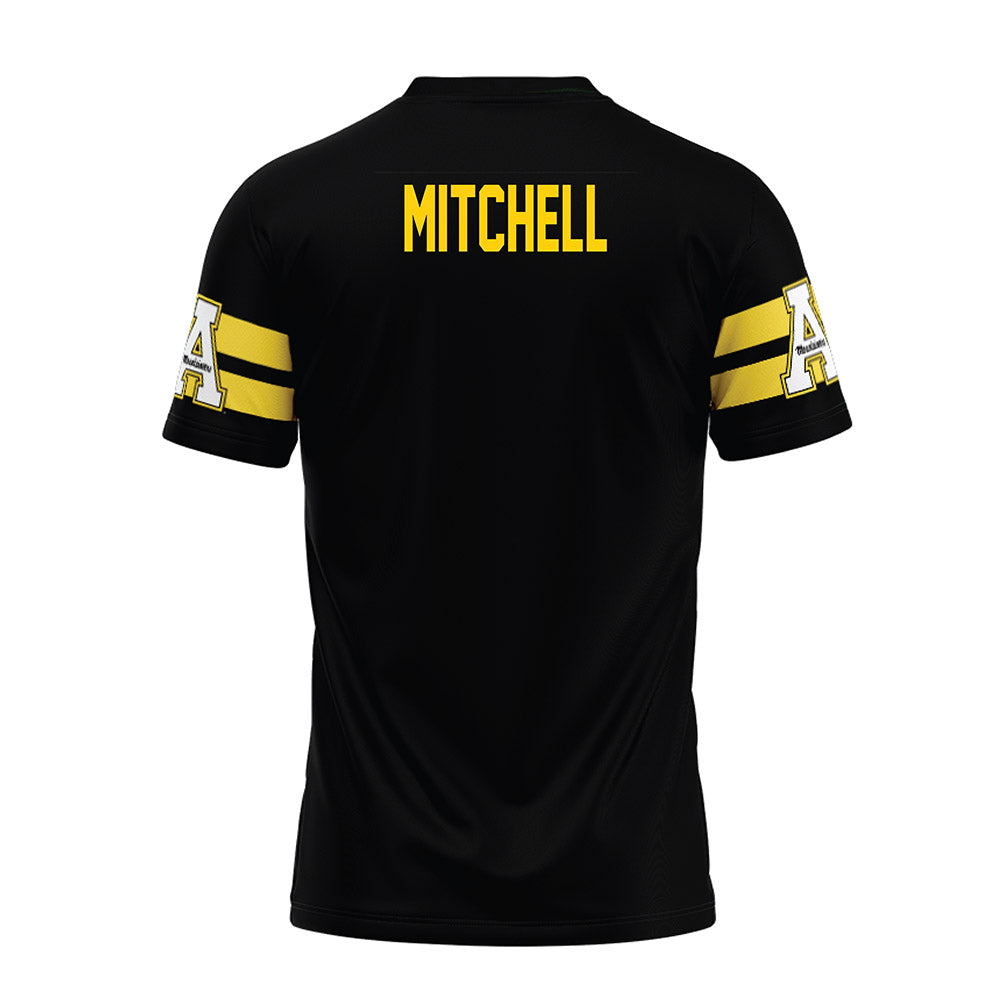 App State - NCAA Football : Alex Mitchell - Black Premium Football Jersey-1