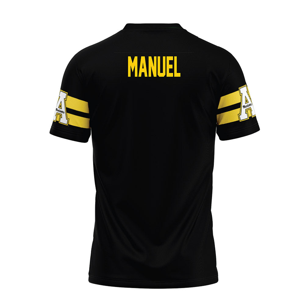 App State - NCAA Football : Devon Manuel - Black Premium Football Jersey-1