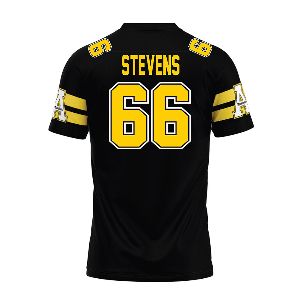 App State - NCAA Football : Danny Stevens - Black Premium Football Jersey-1