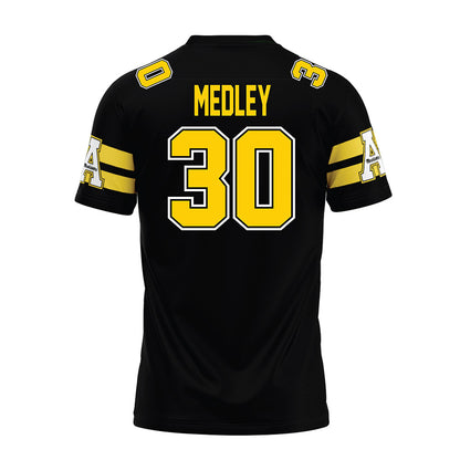App State - NCAA Football : Dorrian Medley - Black Premium Football Jersey-1