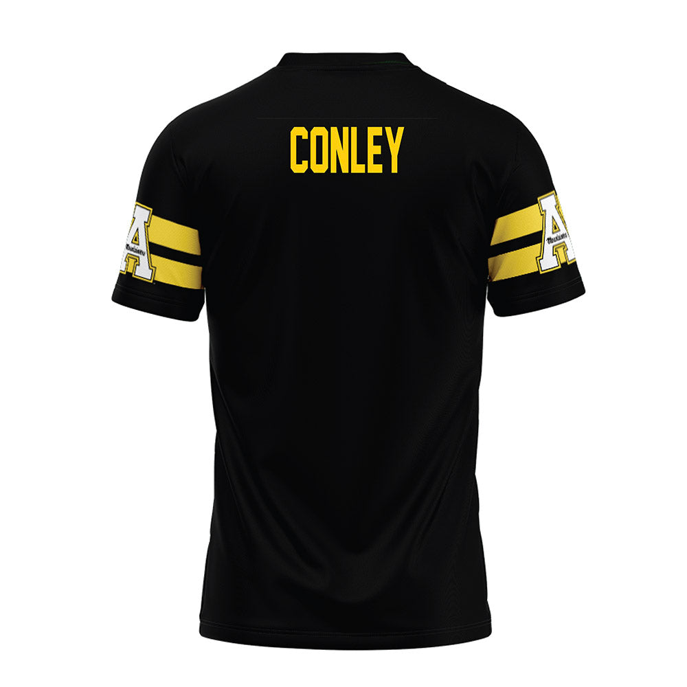 App State - NCAA Football : Khalil Conley - Black Premium Football Jersey-1