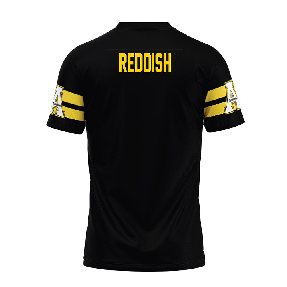 App State - NCAA Football : Joe Reddish - Black Premium Football Jersey-1