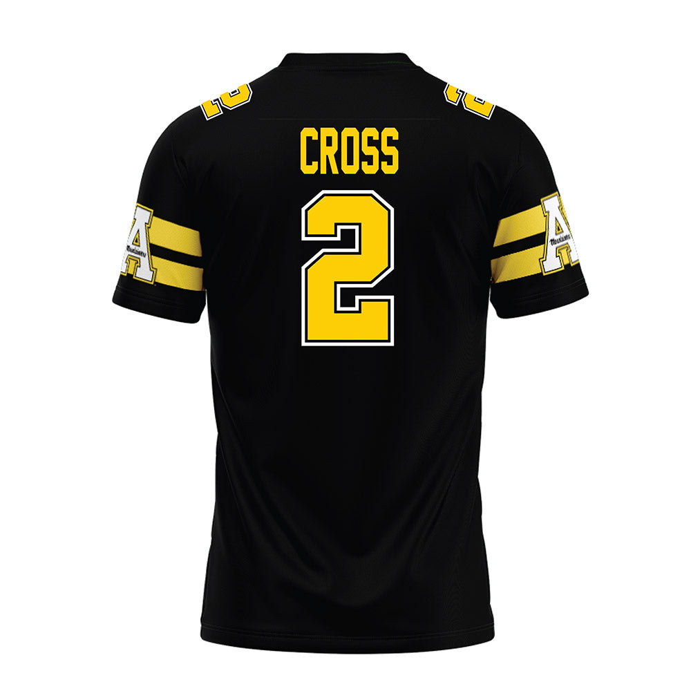 App State - NCAA Football : Ja'Quez Cross - Black Premium Football Jersey-1