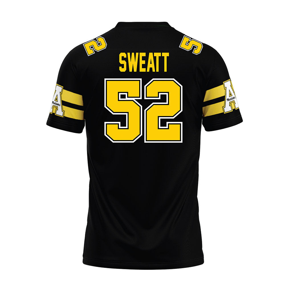 App State - NCAA Football : Cayden Sweatt - Black Premium Football Jersey-1