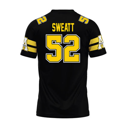 App State - NCAA Football : Cayden Sweatt - Black Premium Football Jersey-1
