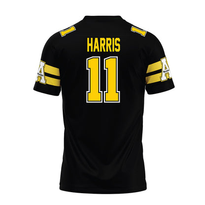 App State - NCAA Football : Jordan Harris - Black Premium Football Jersey-1