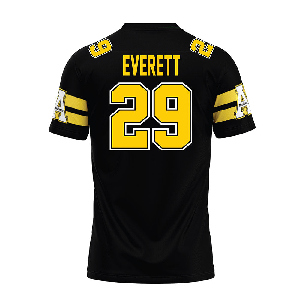 App State - NCAA Football : Carter Everett - Black Premium Football Jersey