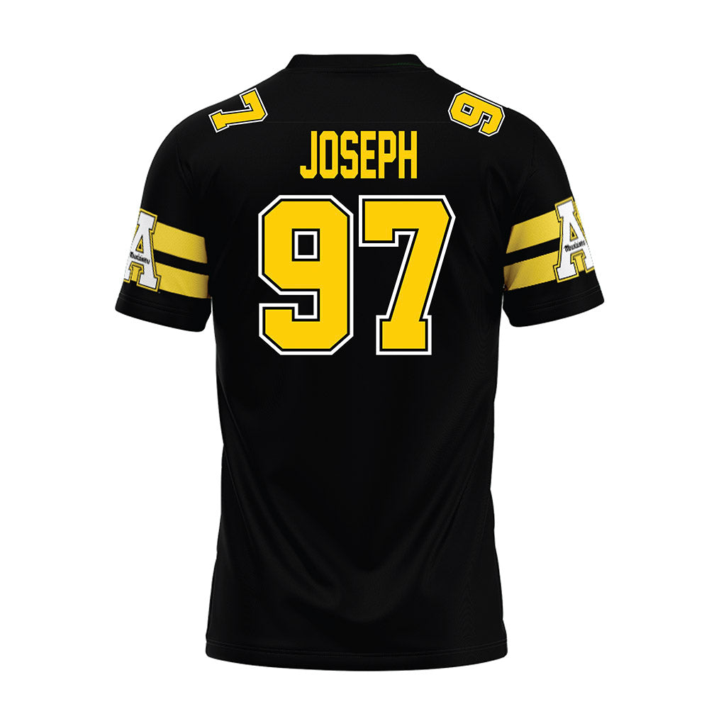 App State - NCAA Football : Xavier Joseph - Black Premium Football Jersey-1