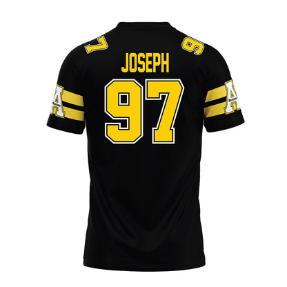 App State - NCAA Football : Xavier Joseph - Black Premium Football Jersey-1