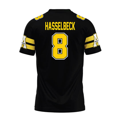 App State - NCAA Football : Henry Hasselbeck - Black Premium Football Jersey-1