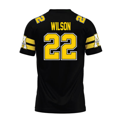 App State - NCAA Football : DaRon Wilson - Black Premium Football Jersey-1