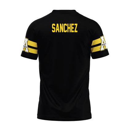 App State - NCAA Football : Alex Sanchez - Black Premium Football Jersey-1