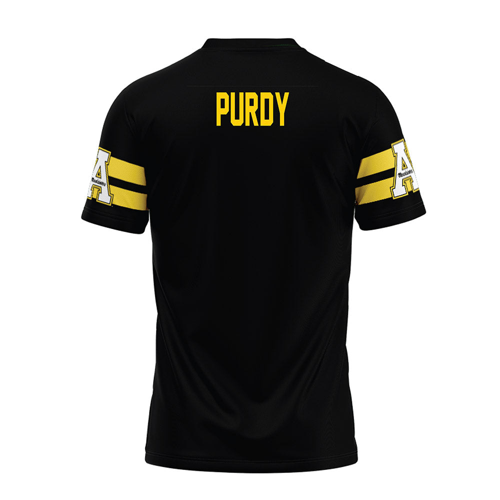 App State - NCAA Football : Kaleb Purdy - Black Premium Football Jersey-1
