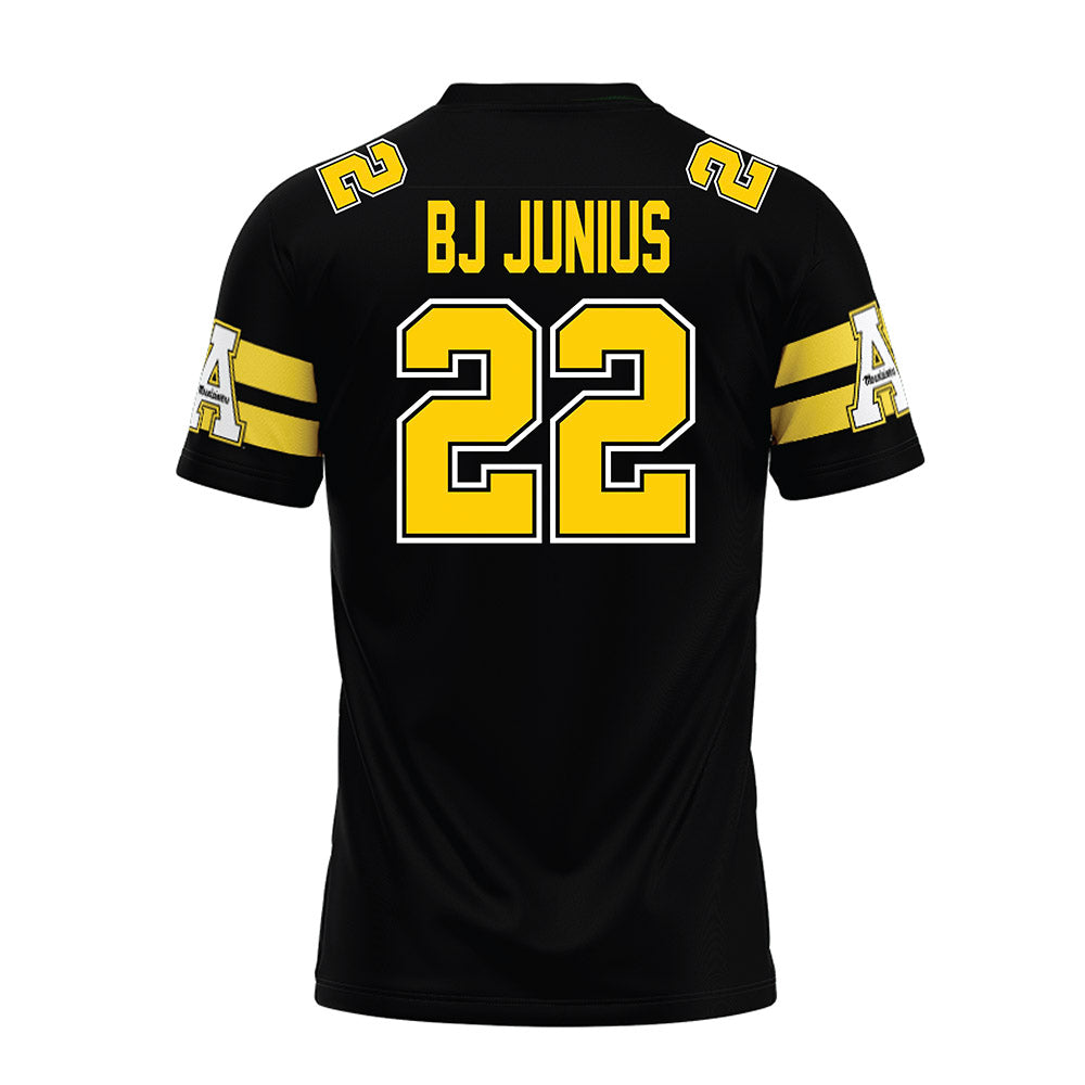 App State - NCAA Football : Bryant "BJ" Junius - Black Premium Football Jersey-1