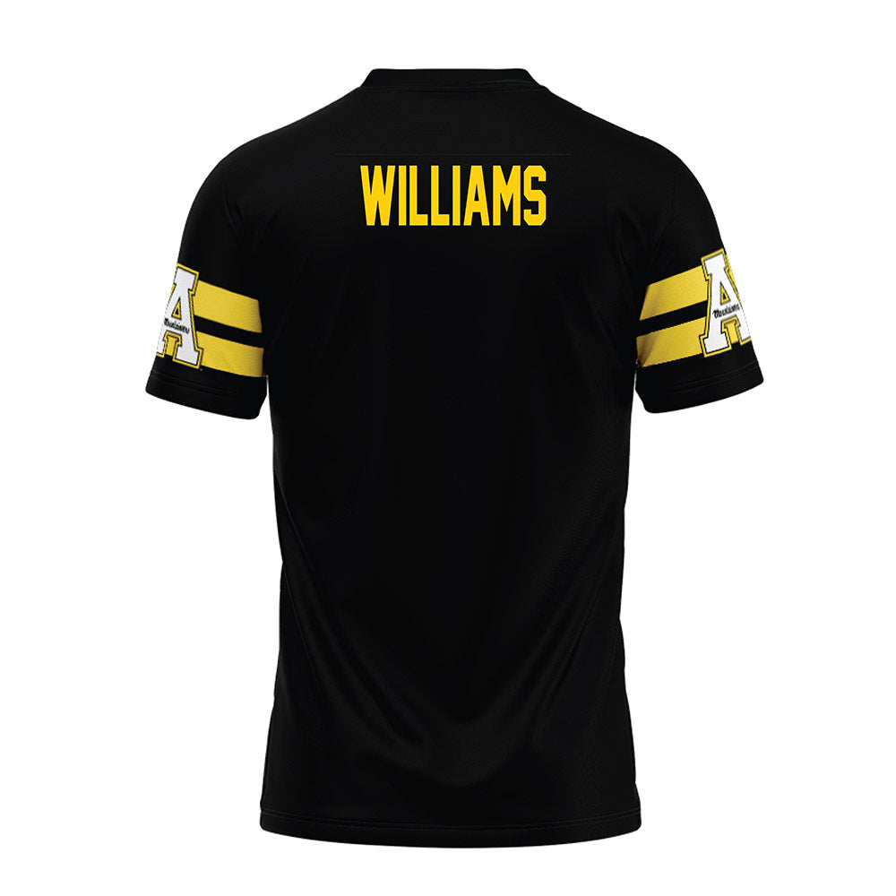 App State - NCAA Football : Lance Williams - Black Premium Football Jersey-1