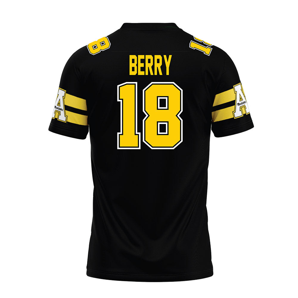 App State - NCAA Football : Syncere Berry - Black Premium Football Jersey-1