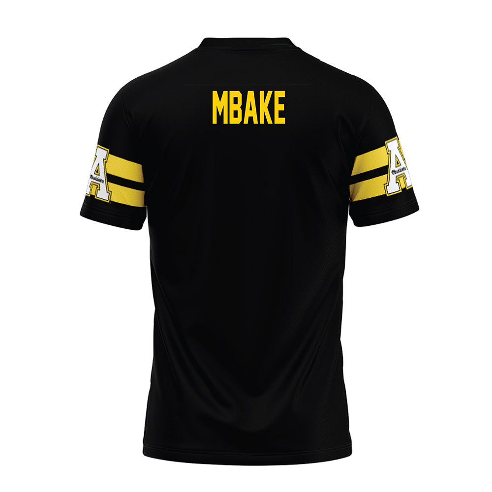 App State - NCAA Football : Samuel Mbake - Black Premium Football Jersey-1
