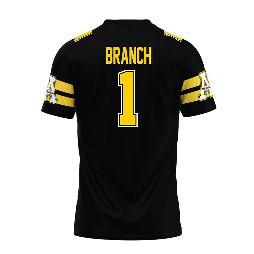 App State - NCAA Football : Nate Branch - Black Premium Football Jersey-1
