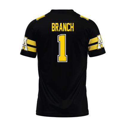 App State - NCAA Football : Nate Branch - Black Premium Football Jersey-1