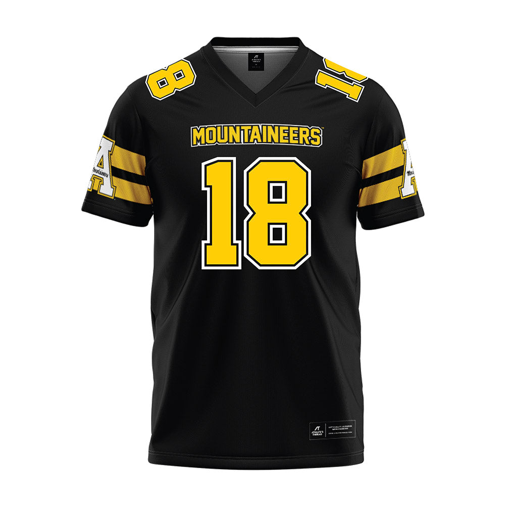 App State - NCAA Football : Kamauri Austin - Black Premium Football Jersey-0