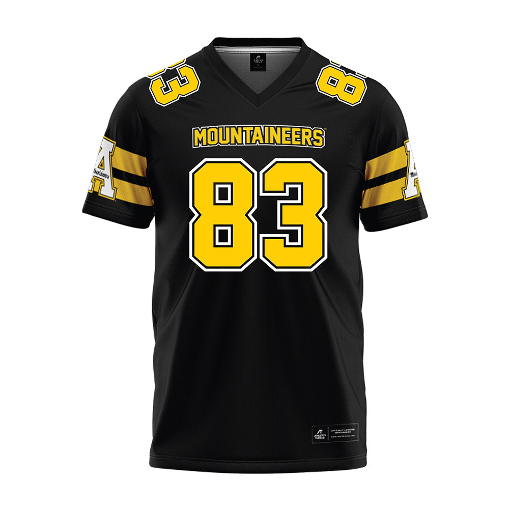 App State - NCAA Football : James London - Black Premium Football Jersey-0