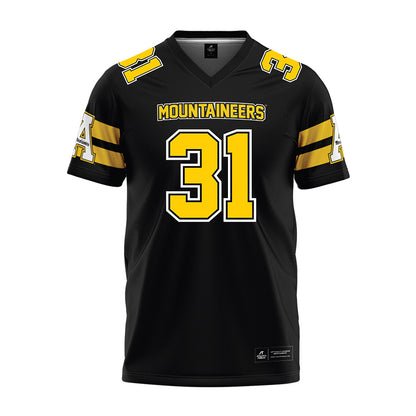 App State - NCAA Football : Max Guest - Black Premium Football Jersey-0