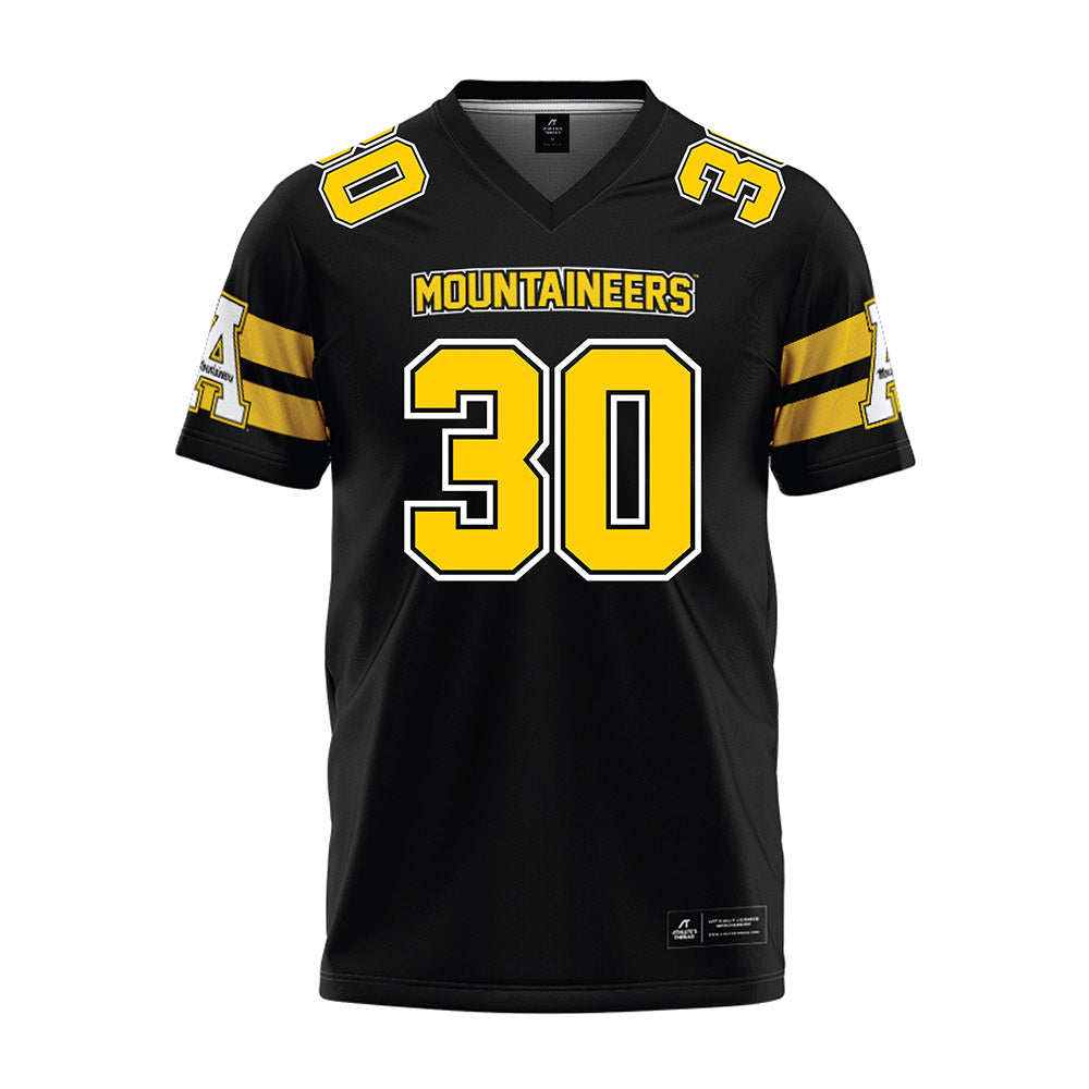 App State - NCAA Football : Dorrian Medley - Black Premium Football Jersey-0