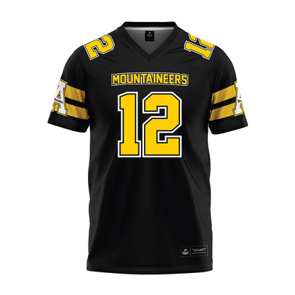 App State - NCAA Football : Cary Grant - Black Premium Football Jersey-0