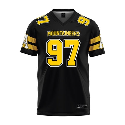 App State - NCAA Football : Xavier Joseph - Black Premium Football Jersey-0