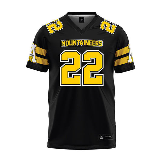 App State - NCAA Football : Jaquari Lewis - Black Premium Football Jersey-0