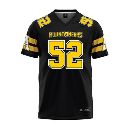 App State - NCAA Football : Michael McClenton - Black Premium Football Jersey-0