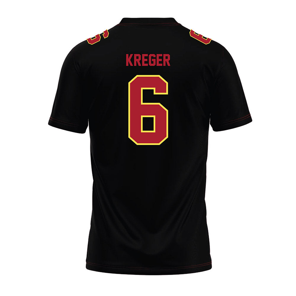 NSU - NCAA Football : Connor Kreger - Black Premium Football Jersey-1