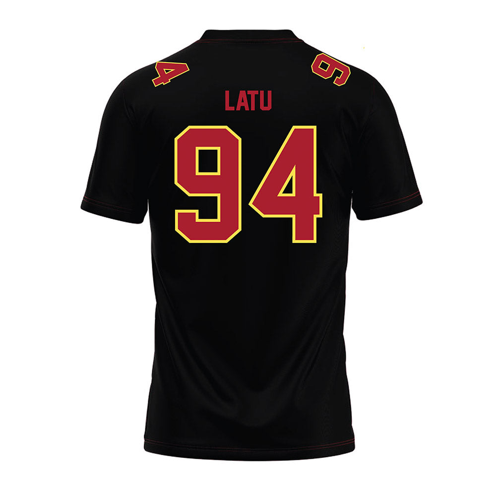 NSU - NCAA Football : Tau Latu - Black Premium Football Jersey-1
