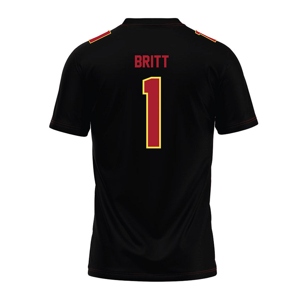 NSU - NCAA Football : Daniel Britt - Black Premium Football Jersey-1