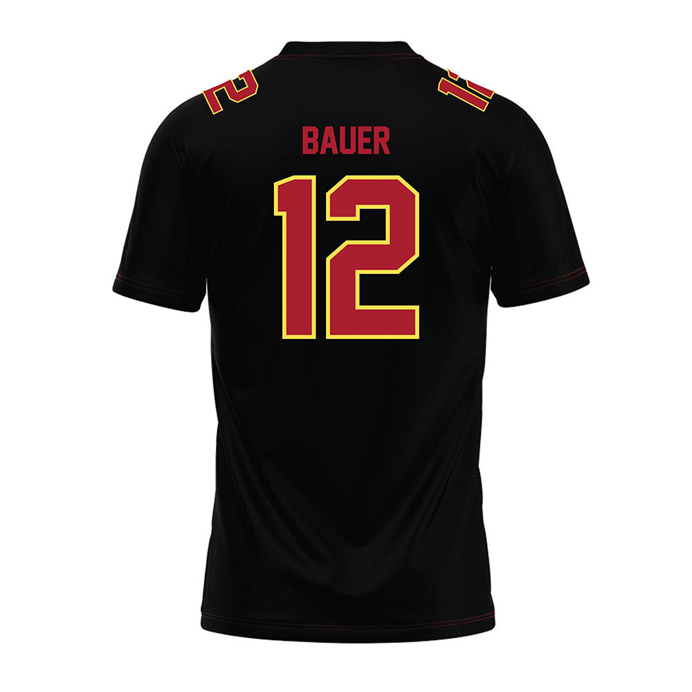 NSU - NCAA Football : Israel Bauer - Black Premium Football Jersey-1