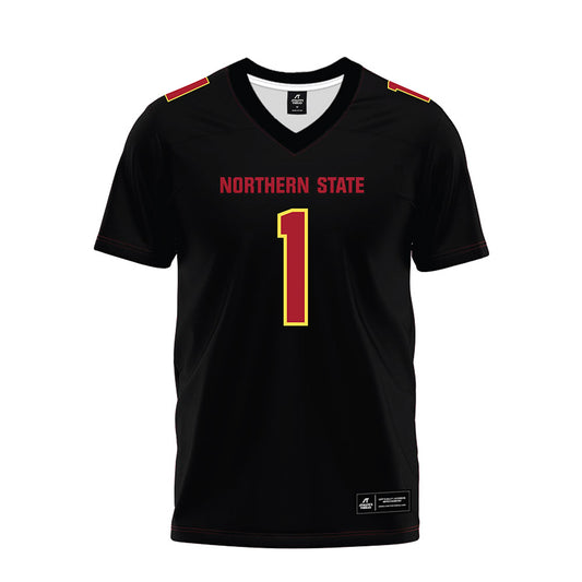 NSU - NCAA Football : Kiyon Johnston - Black Premium Football Jersey-0