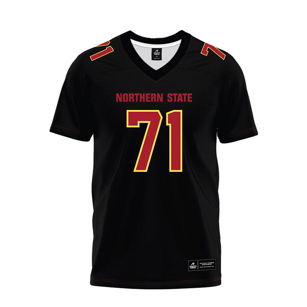 NSU - NCAA Football : Jayden Gournaris - Black Premium Football Jersey-0