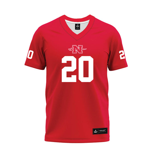 Nicholls State - NCAA Football : David Kency Jr - Red Premium Football Jersey-0