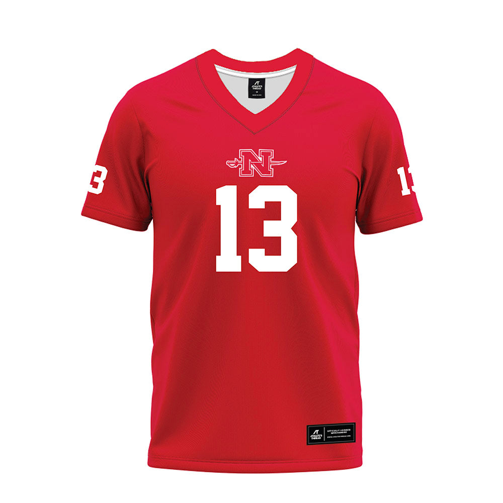 Nicholls State - NCAA Football : Zavian Dilworth - Red Premium Football Jersey-0