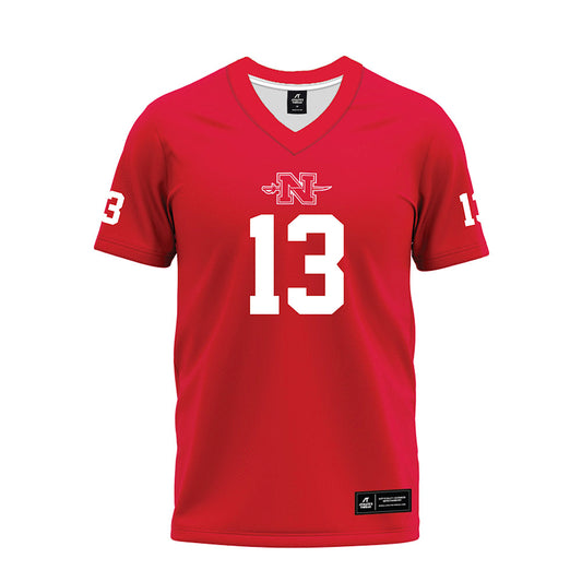 Nicholls State - NCAA Football : Zavian Dilworth - Red Premium Football Jersey-0