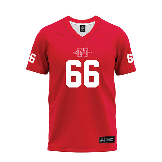 Nicholls State - NCAA Football : Kamron Barnes - Red Premium Football Jersey-0