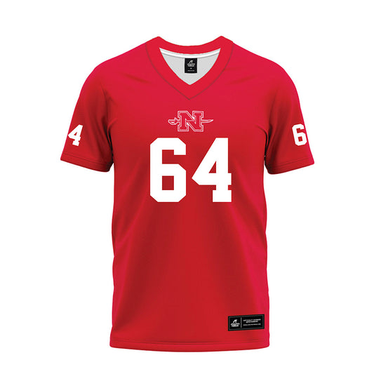 Nicholls State - NCAA Football : Kyron Barnes - Red Premium Football Jersey-0