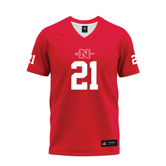 Nicholls State - NCAA Football : Kasai Jones - Red Premium Football Jersey-0