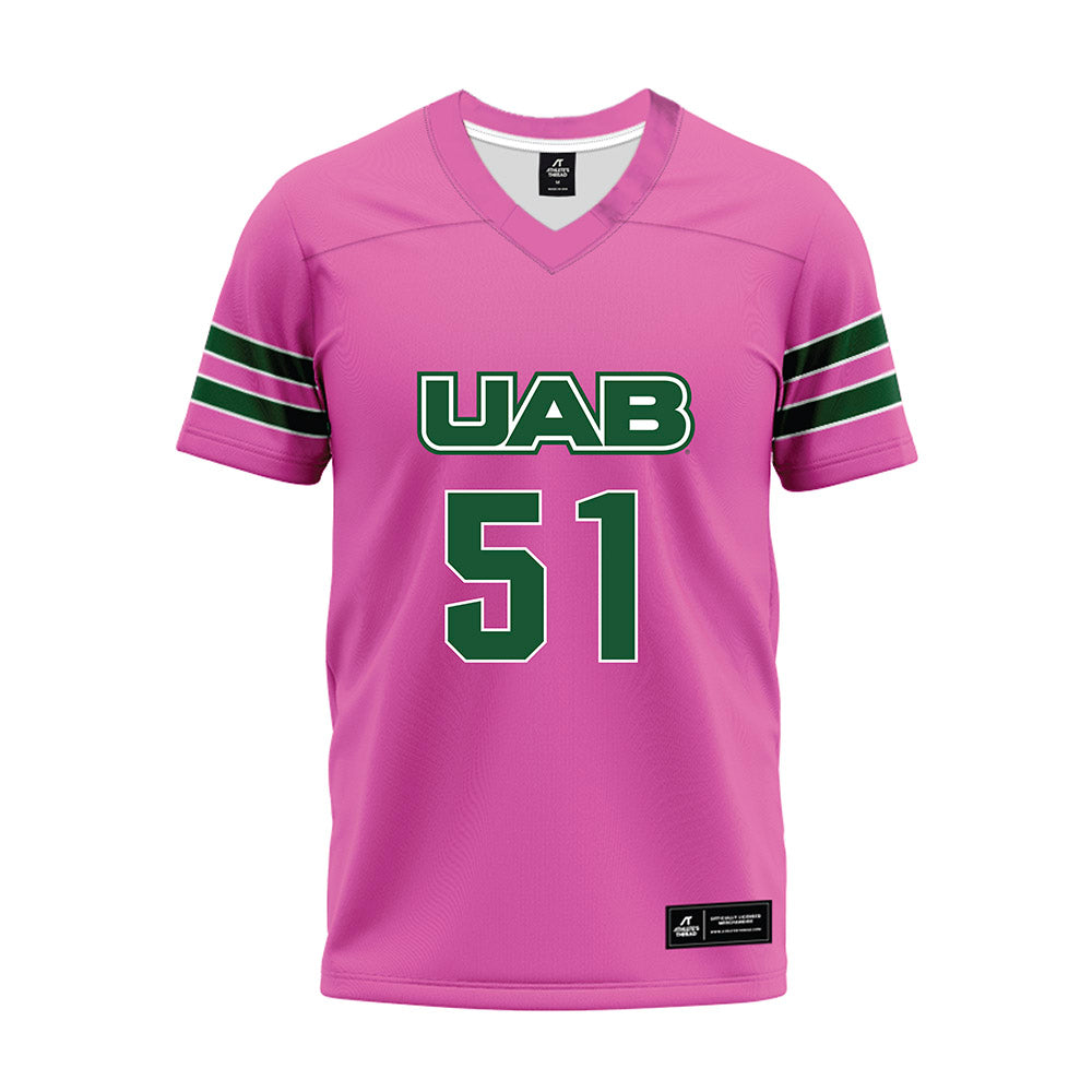UAB - NCAA Football : Payton Kirkland - Pink Premium Football Jersey-0