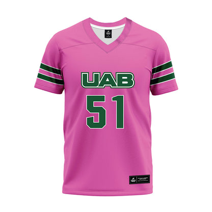 UAB - NCAA Football : Payton Kirkland - Pink Premium Football Jersey-0