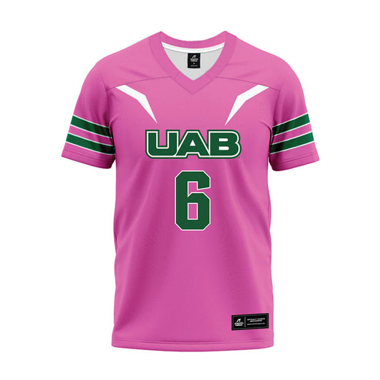 UAB - NCAA Football : Brandon Hawkins Jr - Pink Premium Football Jersey-0