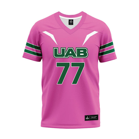 UAB - NCAA Football : Logan Moore - Pink Premium Football Jersey-0